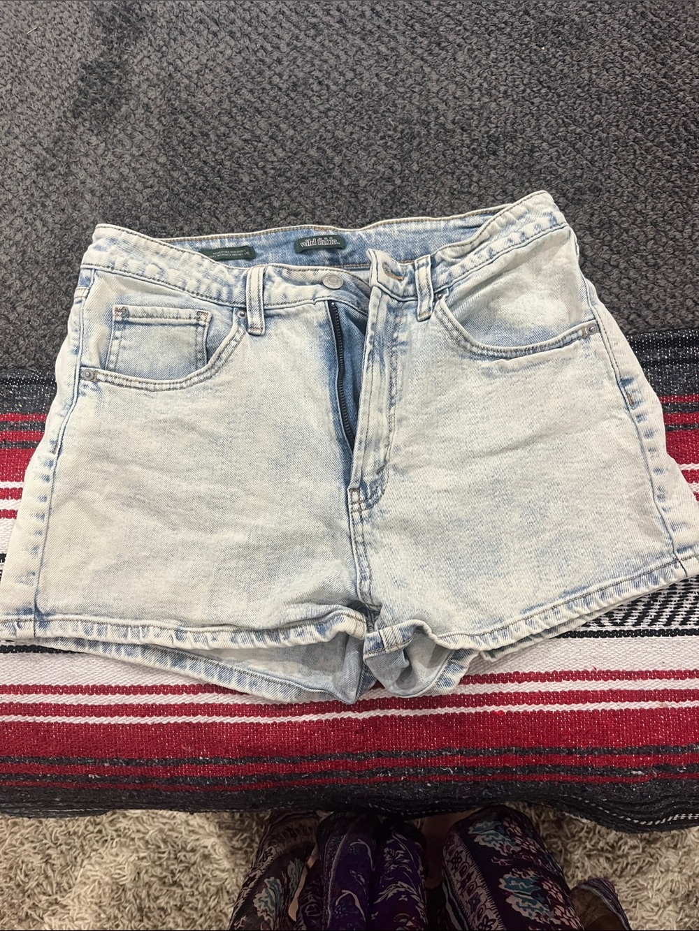 wild fable Light Blue High-Rise Denim Shorts
